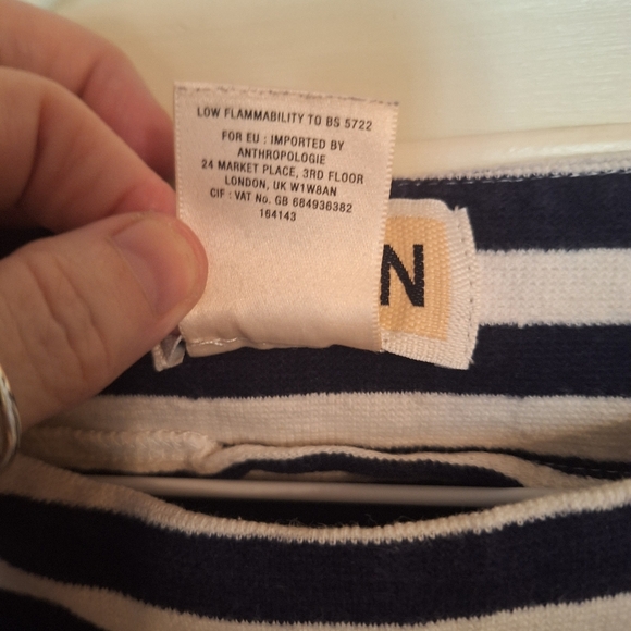 Pepin Navy and White Striped Blouse - Picture 5 of 5